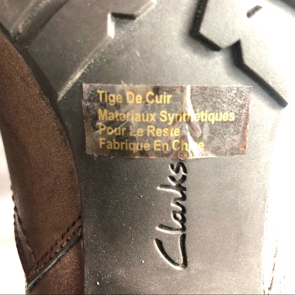 Clarks Brown leather booties Mission Halle Sz 10 M - Picture 15 of 15